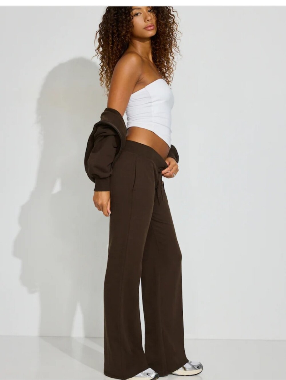 Garage Snatched Booty Stretched Terry Pants Size M Armadillo Brown Worn Once! - Picture 3 of 6